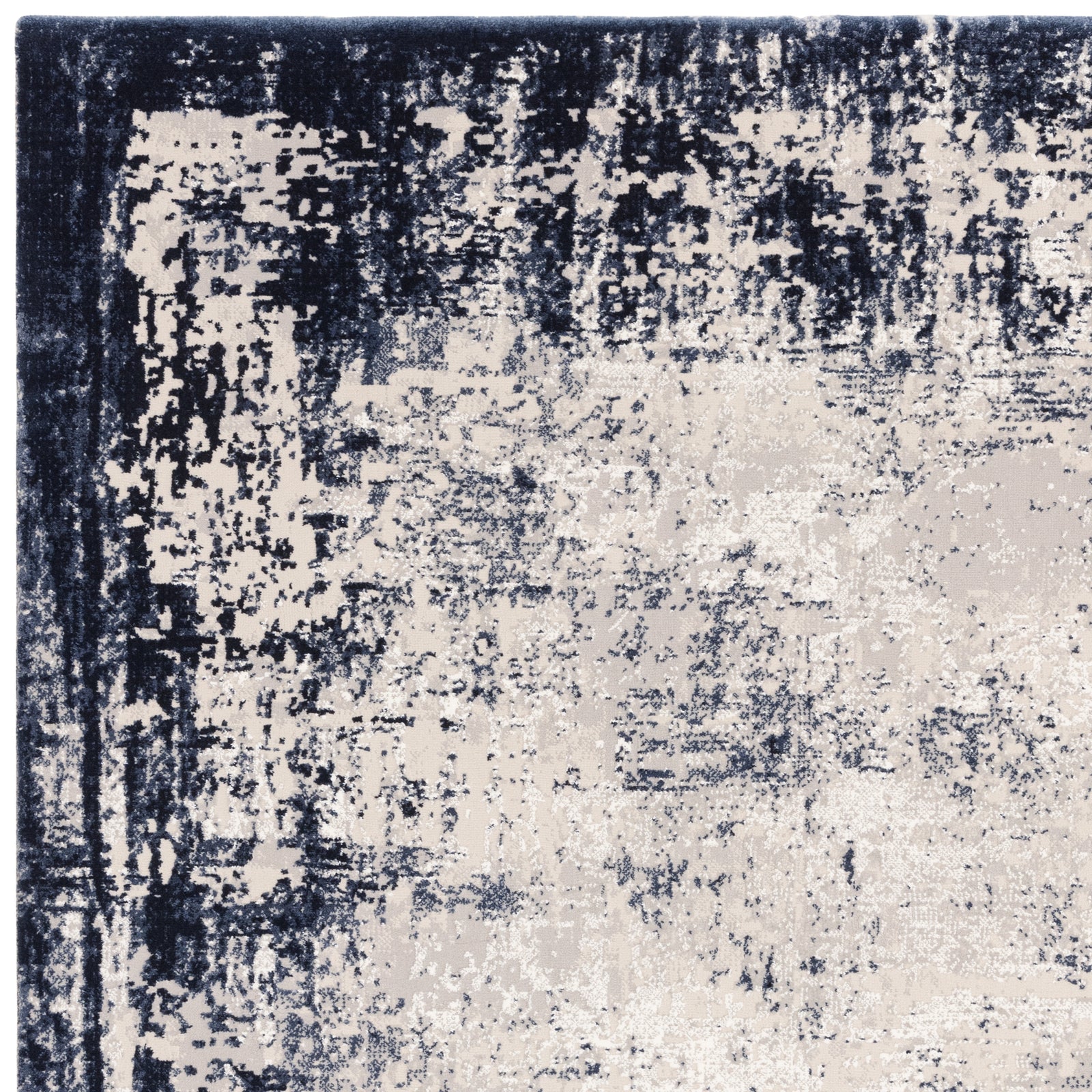 Kuza Border Abstract Navy