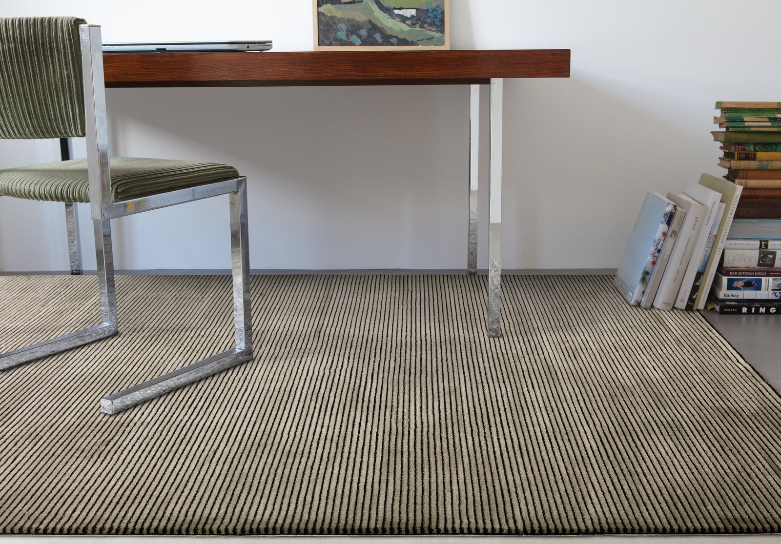 Kuza Plain Stipe Khaki