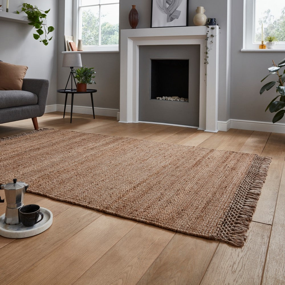 Bazaar Jute Natural Tassel Rug 23787