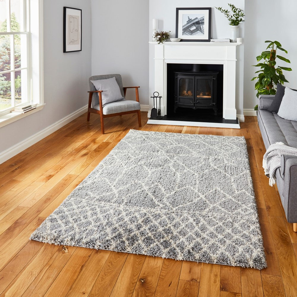 Scandi Berber White Grey Cream G276
