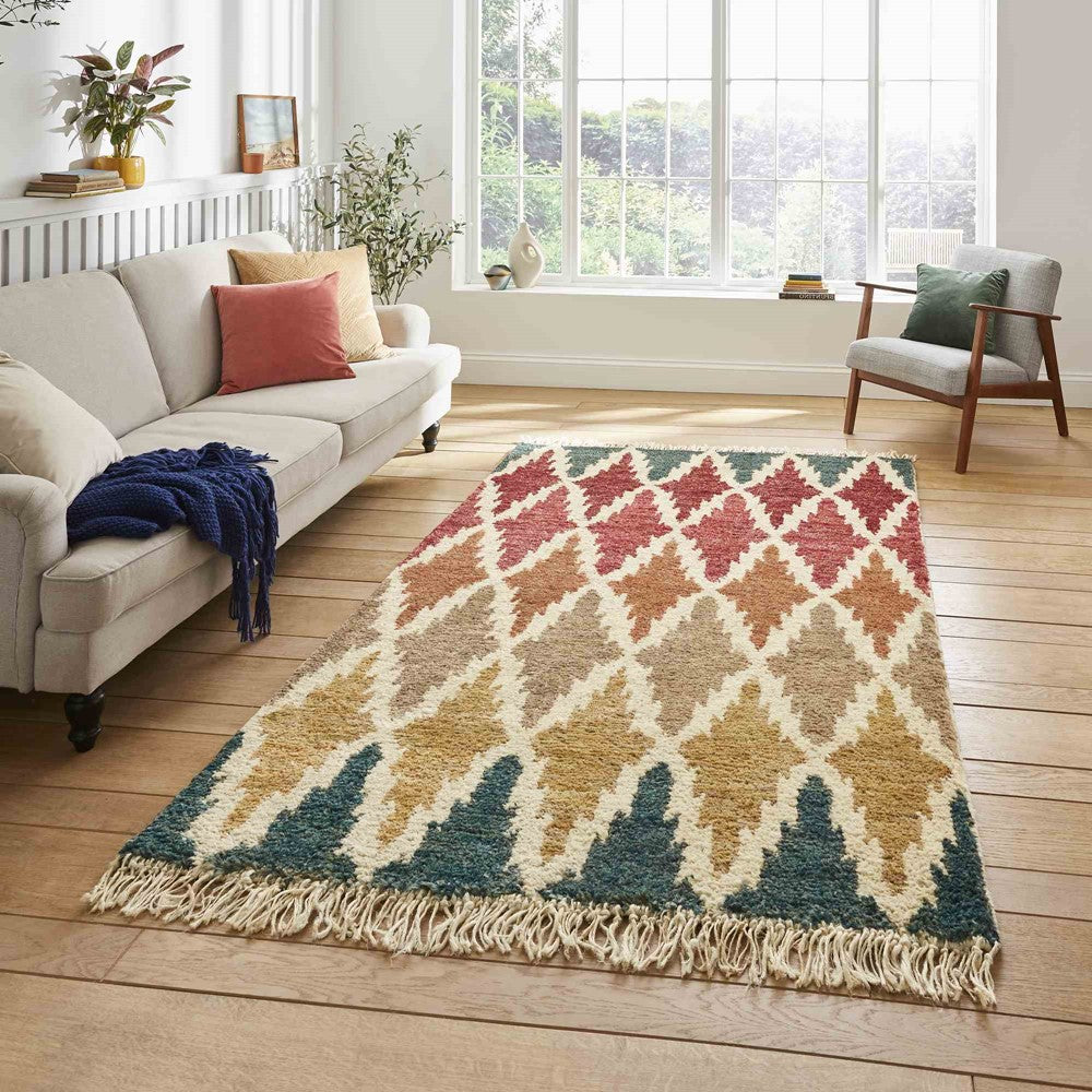 Hemp Modern Geometric rug Multi 21470