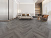 Alva dry back LVT 1.38m Herringbone Special Hickory Grey Oak
