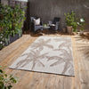 Miami Indoor Outdoor Palm Leaf Rug beige A444