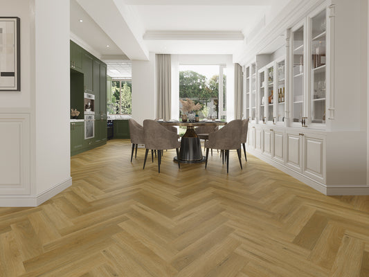 Alva dry back LVT 1.38m Herringbone Special Natural Oak