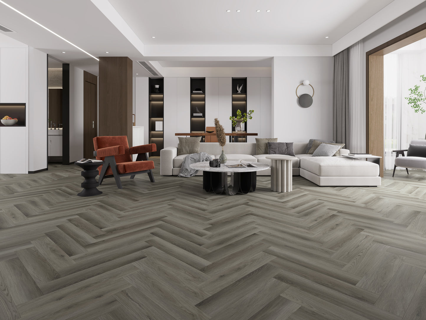 Alva dry back LVT 1.38m Herringbone Special Nebraska Wild Oak