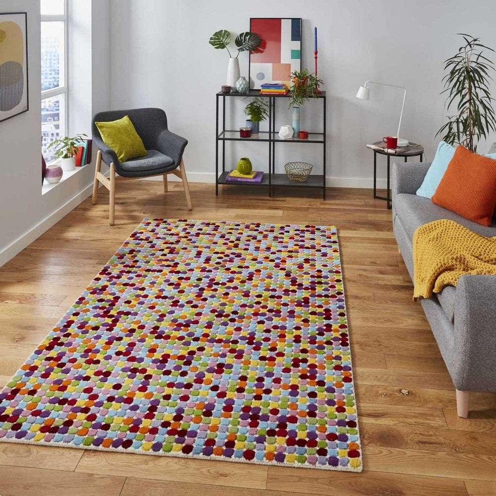 Prism Spot Wool rugs in Multicolour PR429