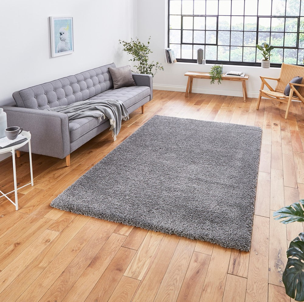 Sierra Shaggy Rug Pebble Grey 9000