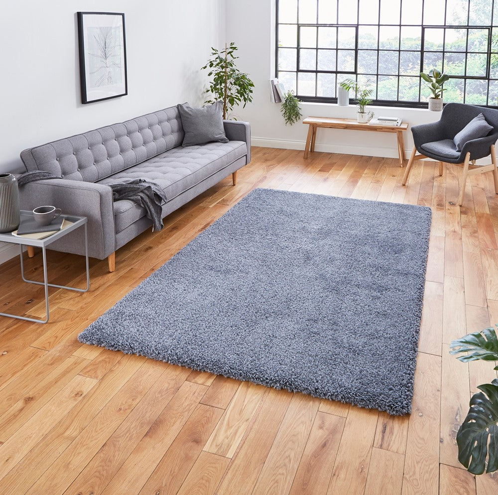 Sierra Shaggy Rug Slate Grey 9000