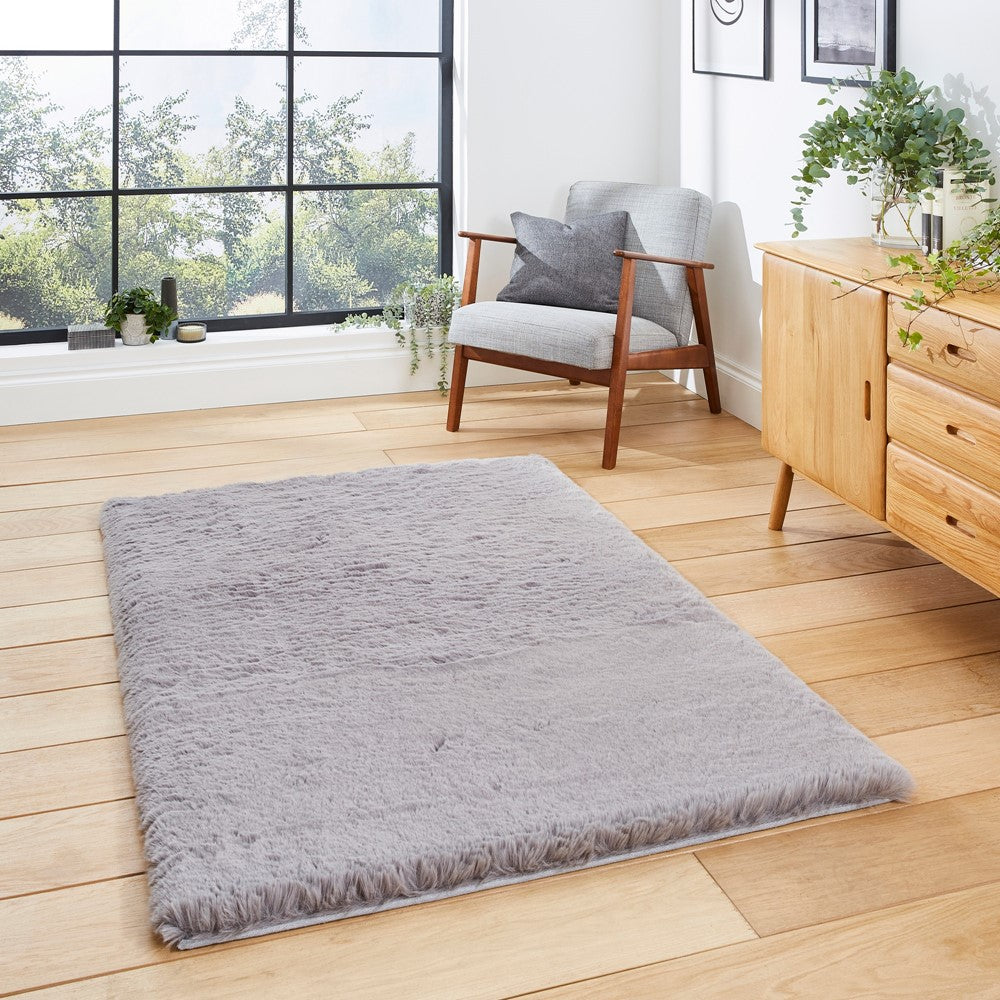 Super Teddy Shaggy Faux Fur Grey