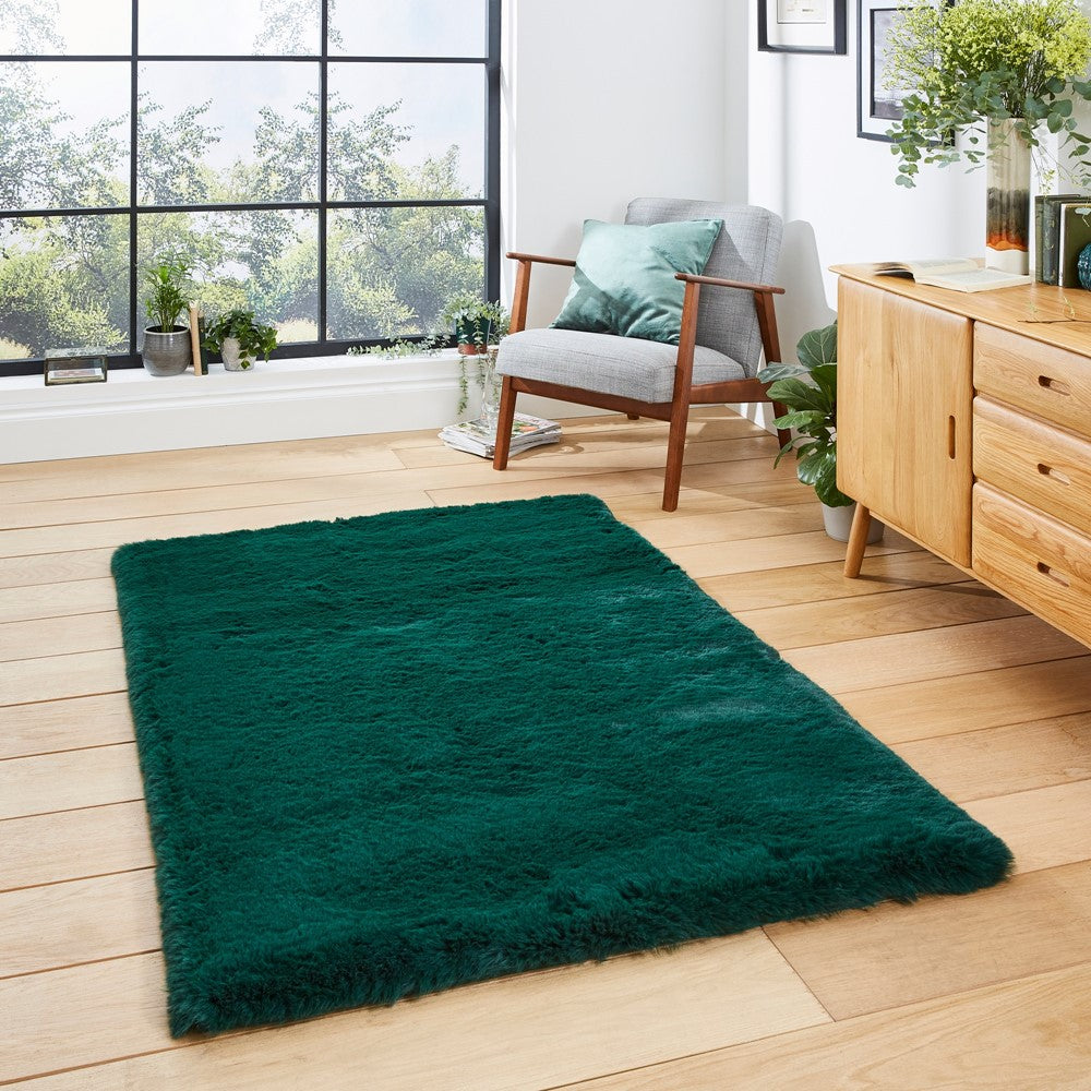 Super Teddy Shaggy Faux Fur Jewel Green