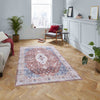 Tabriz Traditional Distressed Medallion Rugs Red H1156