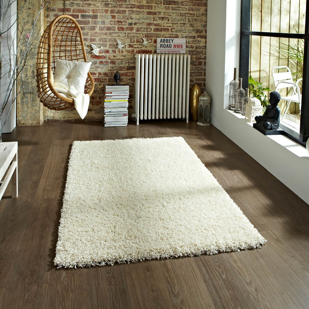 Vista Shaggy Rugs Cream 2236