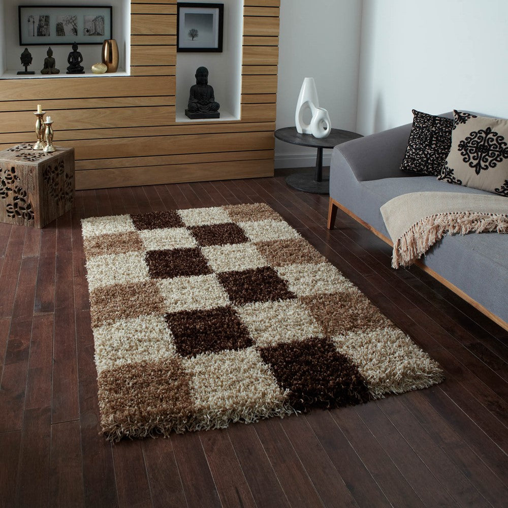 Vista Shaggy Rugs Check 2247