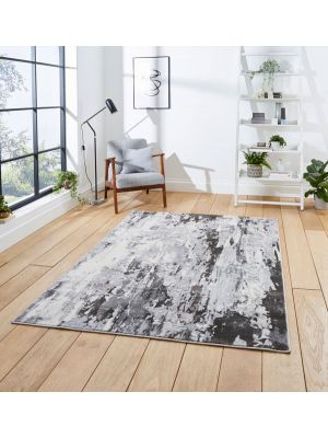 Apollo Grey Abstract Rug GR580
